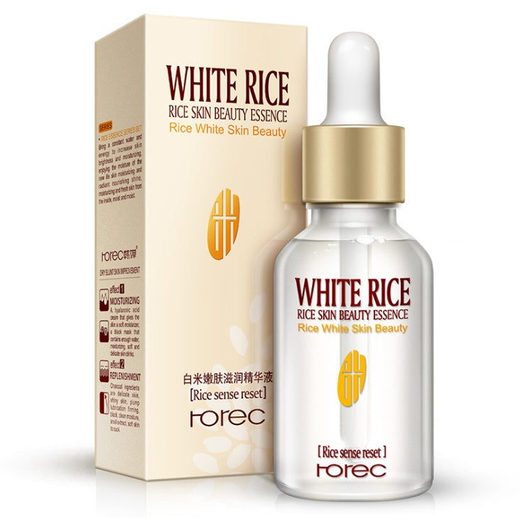 HOREC White Rice Whitening Serum Face Moisturizing Cream Anti Wrinkle Anti Aging Face Fine Lines Acne Treatment Skin Care 15ml Hussains1214