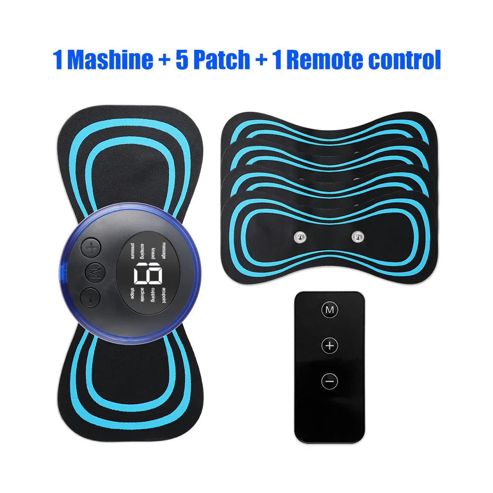 5pcs set Neck Back Massager Sticker EMS Pulse Mini Electric Massage for Shoulder Leg Cervical Body Muscle Stimulator Relief Pain Hussains1214