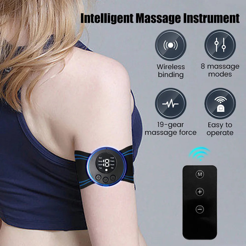 5pcs set Neck Back Massager Sticker EMS Pulse Mini Electric Massage for Shoulder Leg Cervical Body Muscle Stimulator Relief Pain Hussains1214