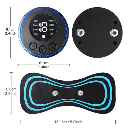 5pcs set Neck Back Massager Sticker EMS Pulse Mini Electric Massage for Shoulder Leg Cervical Body Muscle Stimulator Relief Pain Hussains1214