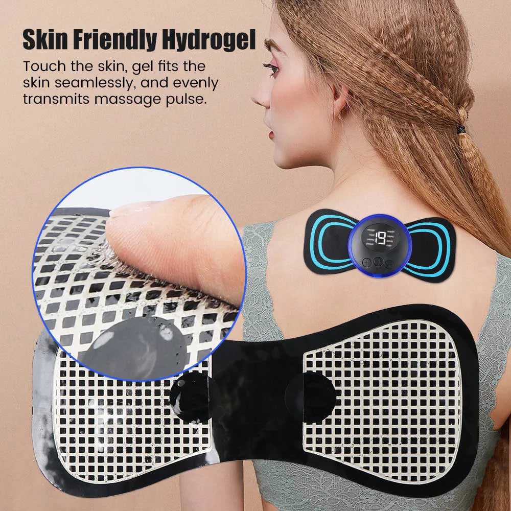 5pcs set Neck Back Massager Sticker EMS Pulse Mini Electric Massage for Shoulder Leg Cervical Body Muscle Stimulator Relief Pain Hussains1214