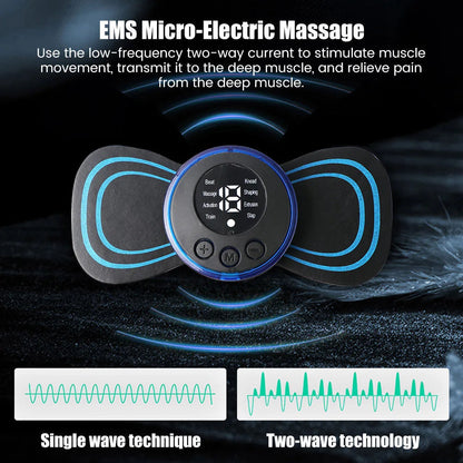 5pcs set Neck Back Massager Sticker EMS Pulse Mini Electric Massage for Shoulder Leg Cervical Body Muscle Stimulator Relief Pain Hussains1214