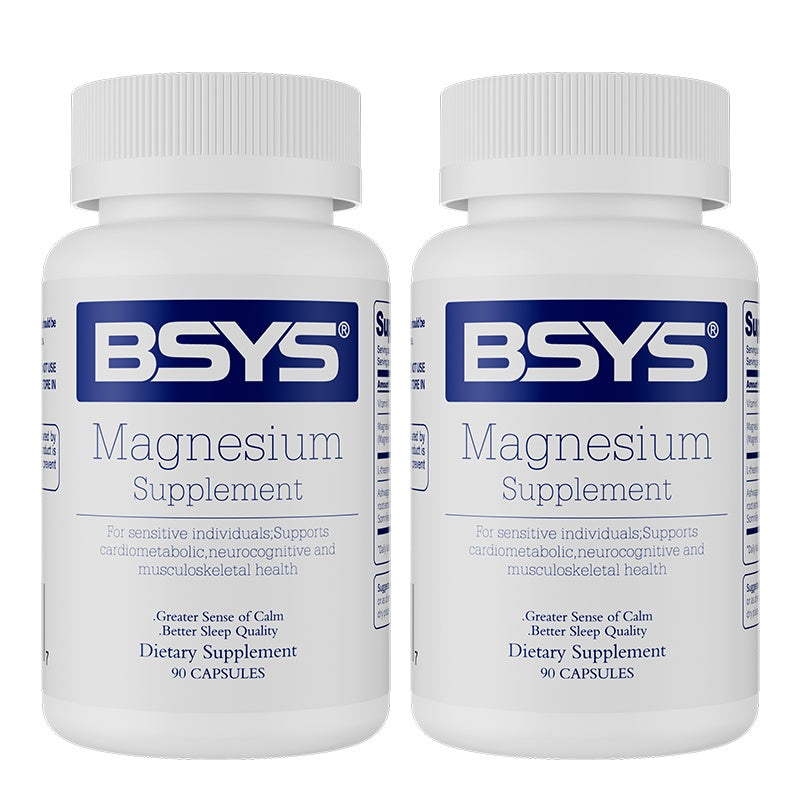 BSYS Magnesium Supplements Sleep & Anxiety Relief Aid Muscle Relaxation Support Heart Health & Blood Sugar Balance Formula Cognitive Function Enhancement Nighttime Wellness Supplement Hussains1214