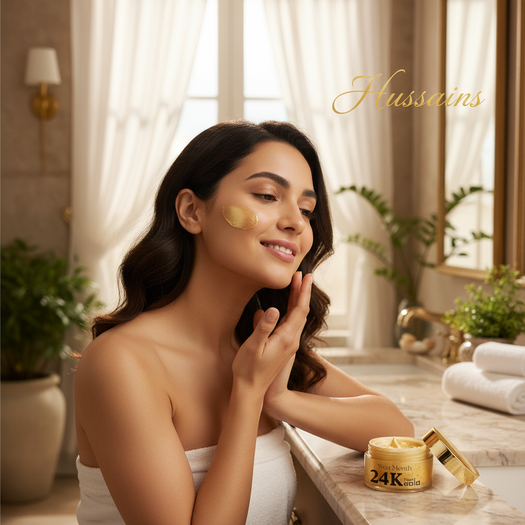 24K Gold Collagen Face Cream hussains